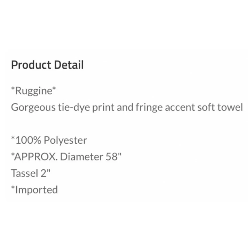 NEW Indigo & White Tie-Dye Towel Throw with Fringe - Picture 5 of 5